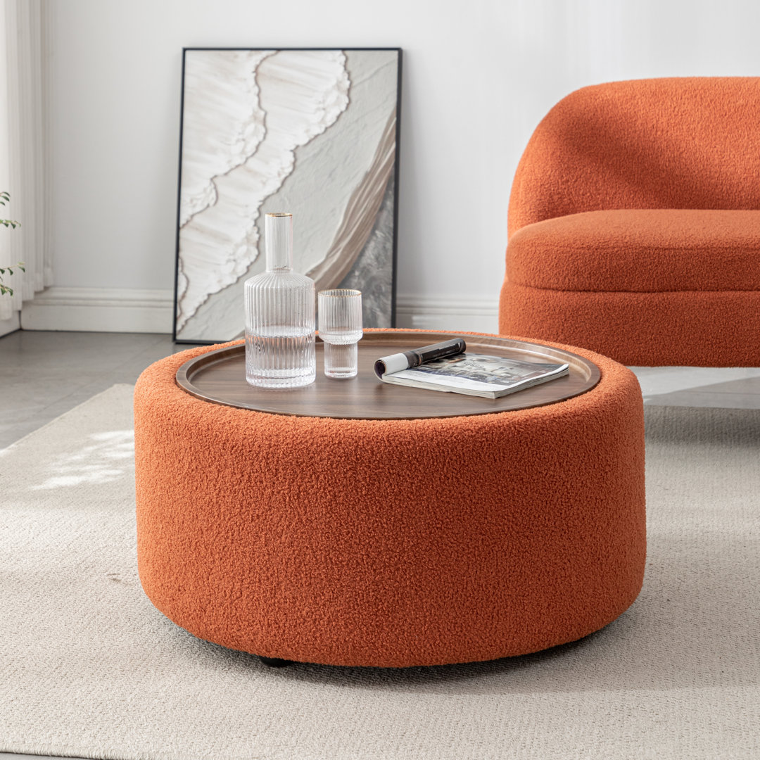 Bryonie Round Cocktail Ottoman with Storage